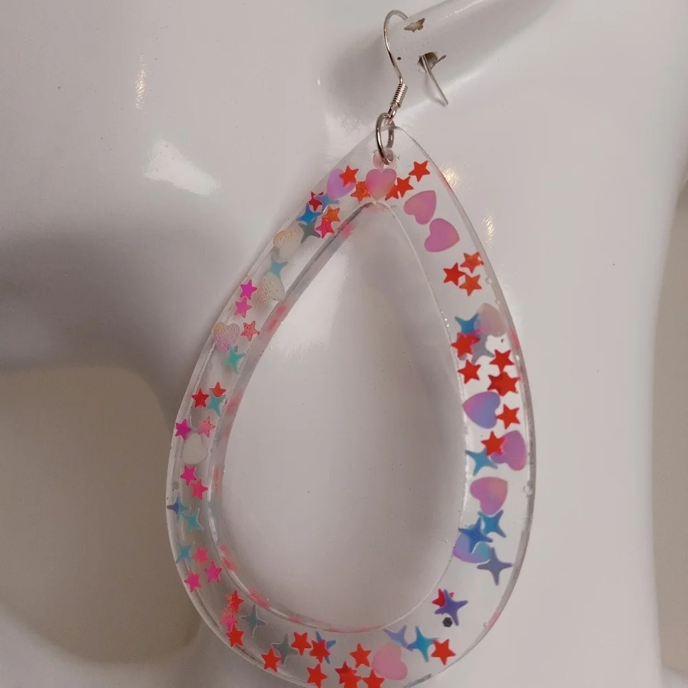 Colorful Teardrop Earrings - Picture 2 of 7